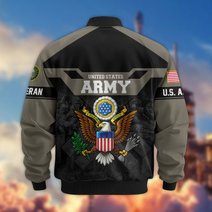 Premium US Veteran Bomber Jacket DPVC211001, Waterproof Windbreaker Coat, US Veteran Gift, Veterans Day Gift.