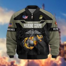 Premium US Veteran Bomber Jacket DPVC211001, Waterproof Windbreaker Coat, US Veteran Gift, Veterans Day Gift.