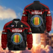 Premium US Veteran Bomber Jacket DPVC211001, Waterproof Windbreaker Coat, US Veteran Gift, Veterans Day Gift.