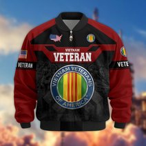 Premium US Veteran Bomber Jacket DPVC211001, Waterproof Windbreaker Coat, US Veteran Gift, Veterans Day Gift.