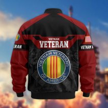 Premium US Veteran Bomber Jacket DPVC211001, Waterproof Windbreaker Coat, US Veteran Gift, Veterans Day Gift.