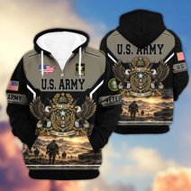 Premium US Veteran Zip Up Hoodie BTTN221023, Gifts For US Veterans, Gifts For Veterans Day.