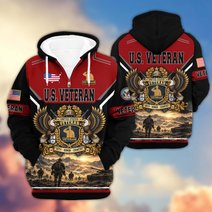 Premium US Veteran Zip Up Hoodie BTTN221023, Gifts For US Veterans, Gifts For Veterans Day.