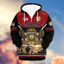 Premium US Veteran Zip Up Hoodie BTTN221023, Gifts For US Veterans, Gifts For Veterans Day.