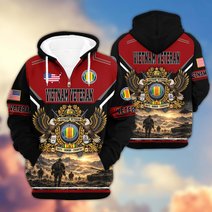 Premium US Veteran Zip Up Hoodie BTTN221023, Gifts For US Veterans, Gifts For Veterans Day.