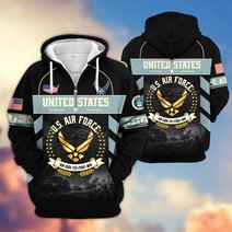 Premium US Veteran Zip Up Hoodie BTTN221021, Gifts For US Veterans, Gifts For Veterans Day.