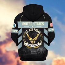 Premium US Veteran Zip Up Hoodie BTTN221021, Gifts For US Veterans, Gifts For Veterans Day.