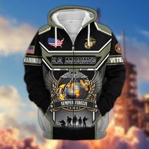 Premium US Veteran Zip Up Hoodie CPHN211011, Gifts For US Veterans, Gifts For Veterans Day.