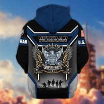 Premium US Veteran Zip Up Hoodie CPHN211011, Gifts For US Veterans, Gifts For Veterans Day.