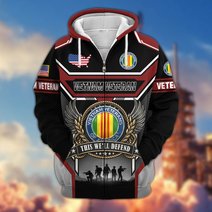 Premium US Veteran Zip Up Hoodie CPHN211011, Gifts For US Veterans, Gifts For Veterans Day.