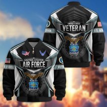 Premium US Veteran Bomber Jacket CPHN221011, Waterproof Windbreaker Coat, US Veteran Gift, Veterans Day Gift.