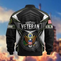 Premium US Veteran Bomber Jacket CPHN221011, Waterproof Windbreaker Coat, US Veteran Gift, Veterans Day Gift.