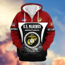 Premium US Veteran Zip Up Hoodie BTTN271022, Gifts For US Veterans, Gifts For Veterans Day.