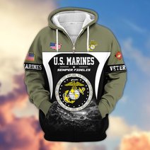 Premium US Veteran Zip Up Hoodie BTTN271022, Gifts For US Veterans, Gifts For Veterans Day.