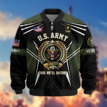 Premium US Veteran Bomber Jacket BTTN281021, Waterproof Windbreaker Coat, US Veteran Gift, Veterans Day Gift.