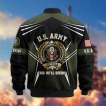 Premium US Veteran Bomber Jacket BTTN281021, Waterproof Windbreaker Coat, US Veteran Gift, Veterans Day Gift.