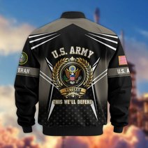 Premium US Veteran Bomber Jacket BTTN281021, Waterproof Windbreaker Coat, US Veteran Gift, Veterans Day Gift.