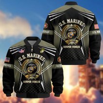 Premium US Veteran Bomber Jacket BTTN281021, Waterproof Windbreaker Coat, US Veteran Gift, Veterans Day Gift.