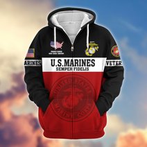 Premium US Veteran Zip Up Hoodie DPVC291001, Gifts For US Veterans, Gifts For Veterans Day.