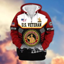 Premium US Veteran Zip Up Hoodie BTTN291022, Gifts For US Veterans, Gifts For Veterans Day.