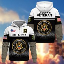 Premium US Woman Veteran Zip Up Hoodie DPVC301001, Gifts For US Woman Veterans, Gifts For Veterans Day.