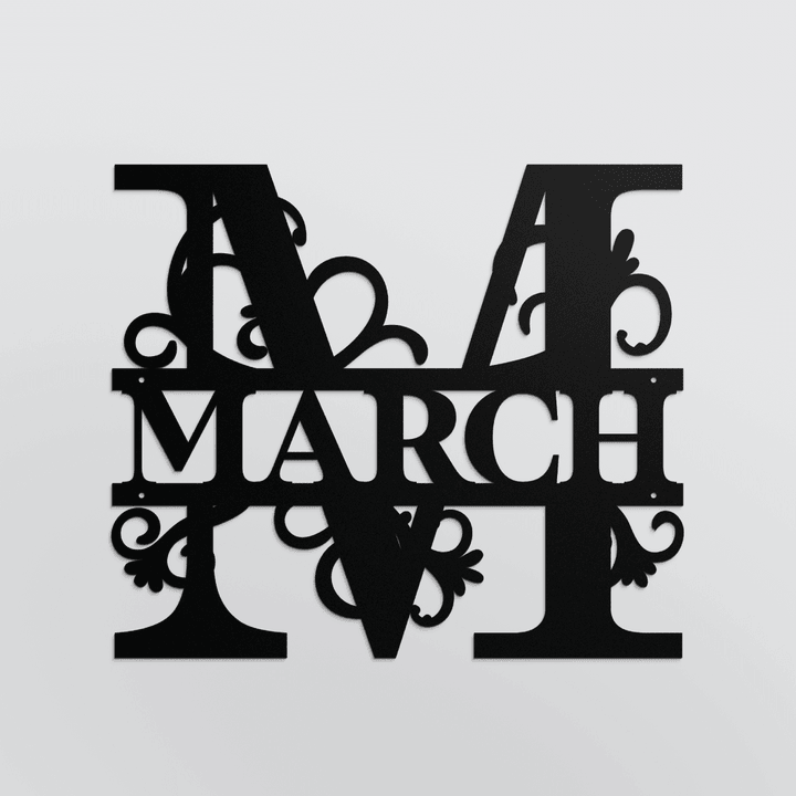 MARCH METAL SIGN
