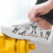 CHIHUAHUA FLOWER WATERCOLOR LOW TOP SHOES