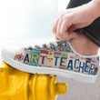 ART TEACHER LOVE TEACH LICENSE PLATES LOW TOP SHOE