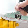 BLACK CAT FLOWERS WATERCOLOR LOW TOP SHOES