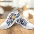 SPANISH TEACHER LICENSE PLATES LOW TOP SHOES
