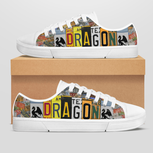 DRAGON LICENSE PLATES STYLE LOW TOP SHOE