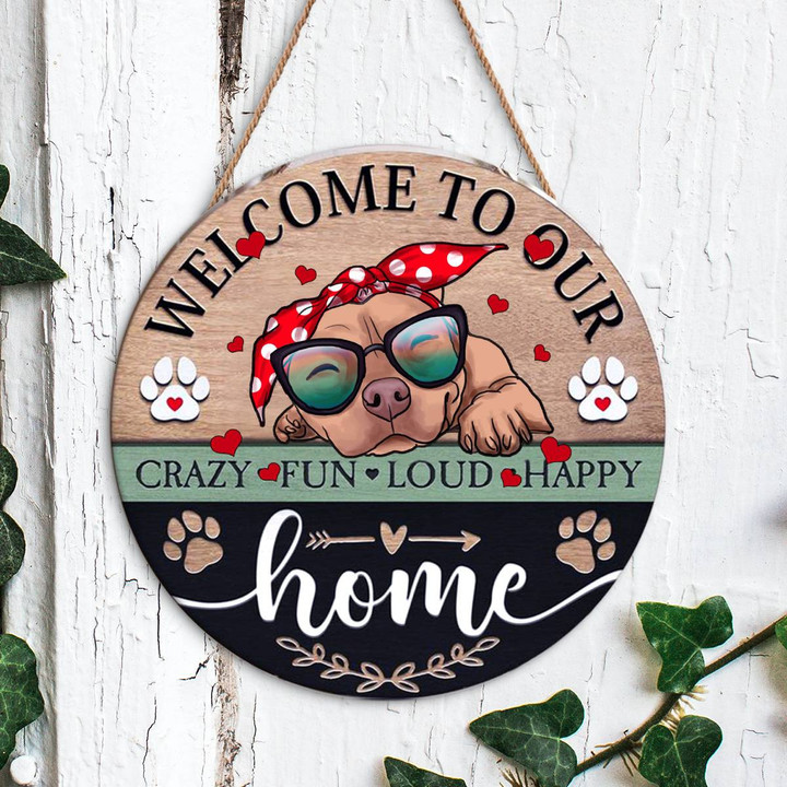 PITBULL HANGING DOOR SIGN