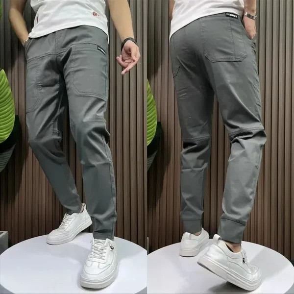 Men's High Stretch Multi-pocket Skinny Cargo Pants - amyhome.co