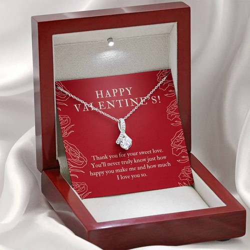 Happy Valentine's Day - ALLURING BEAUTY necklace, Gift for Wife, Gift for Girlfriend