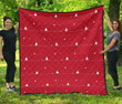 Christmas Tree Star Snow Red Background DHCDHC DT1910 Quilt Blanket