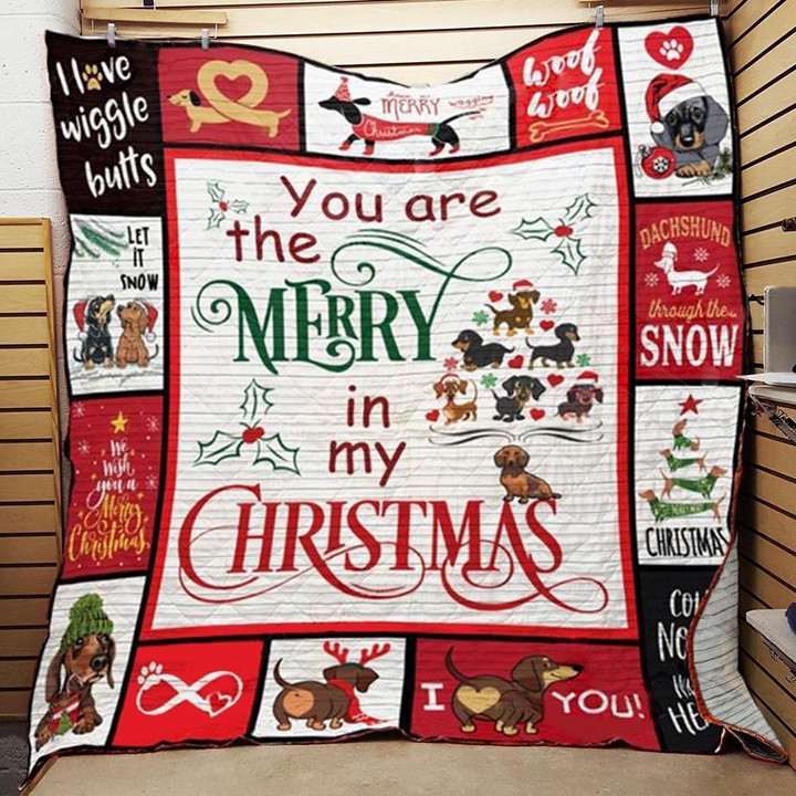 Dachshunds Christmas Quilt Blanket ABC07112885