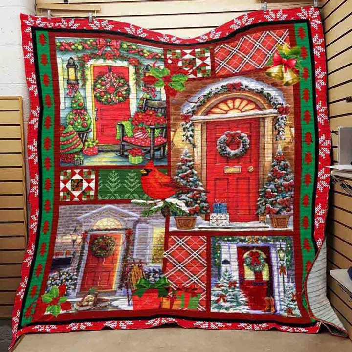 Red Door Christmas Quilt Blanket ABC07112044