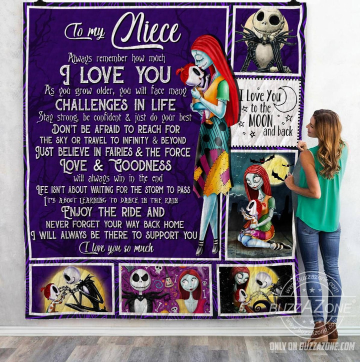 Niece I Will Always Be There To Support You Vv The Nightmare Before Christmas Quilt Blanket DHC26031202TD