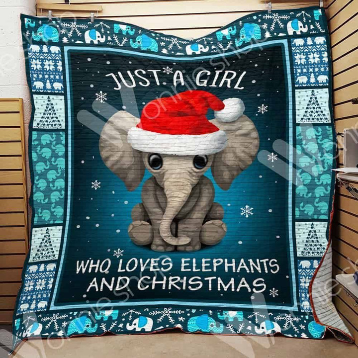 Elephant Christmas DHC15100163MDQ Quilt Blanket
