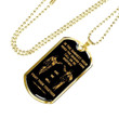 Airforce customizable engraved dog tag gift from brother son in the darkest hour, When the demons come call on me son and we will fight them together