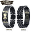 Spartan customizable engraved bracelet, gifts from dad mom to son- Be strong be brave be humble, It is not about better than someone else, It is about being better than you were the day before