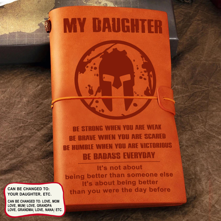 SPARTAN Leather Journal Notebook from DAD TO DAUGHTER