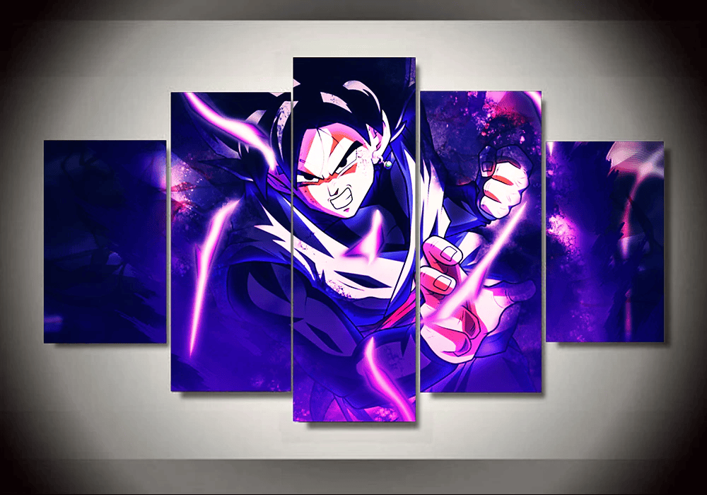 Dragon Ball - 5 Pieces Wall Art - Black Goku - Dragon Ball Poster - Dr ...