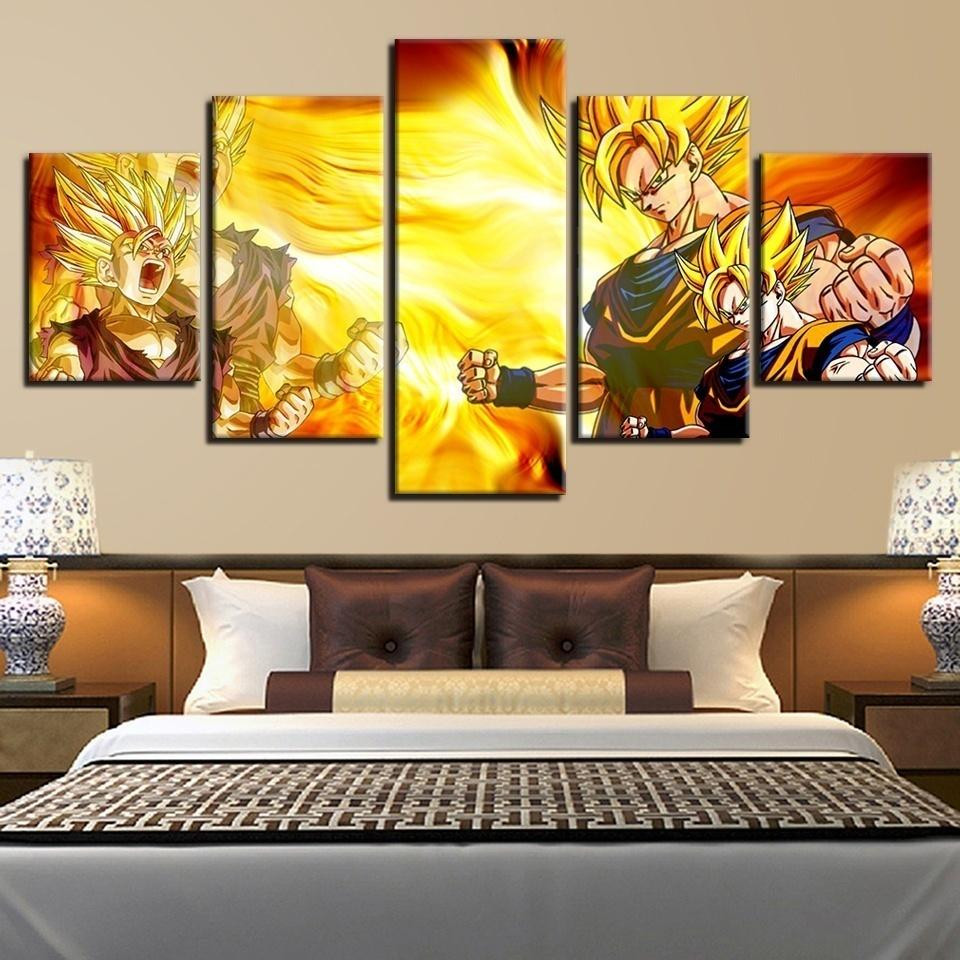 Dragon Ball - 5 Pieces Wall Art - Goku - Gohan - Super Saiyan - Dragon ...