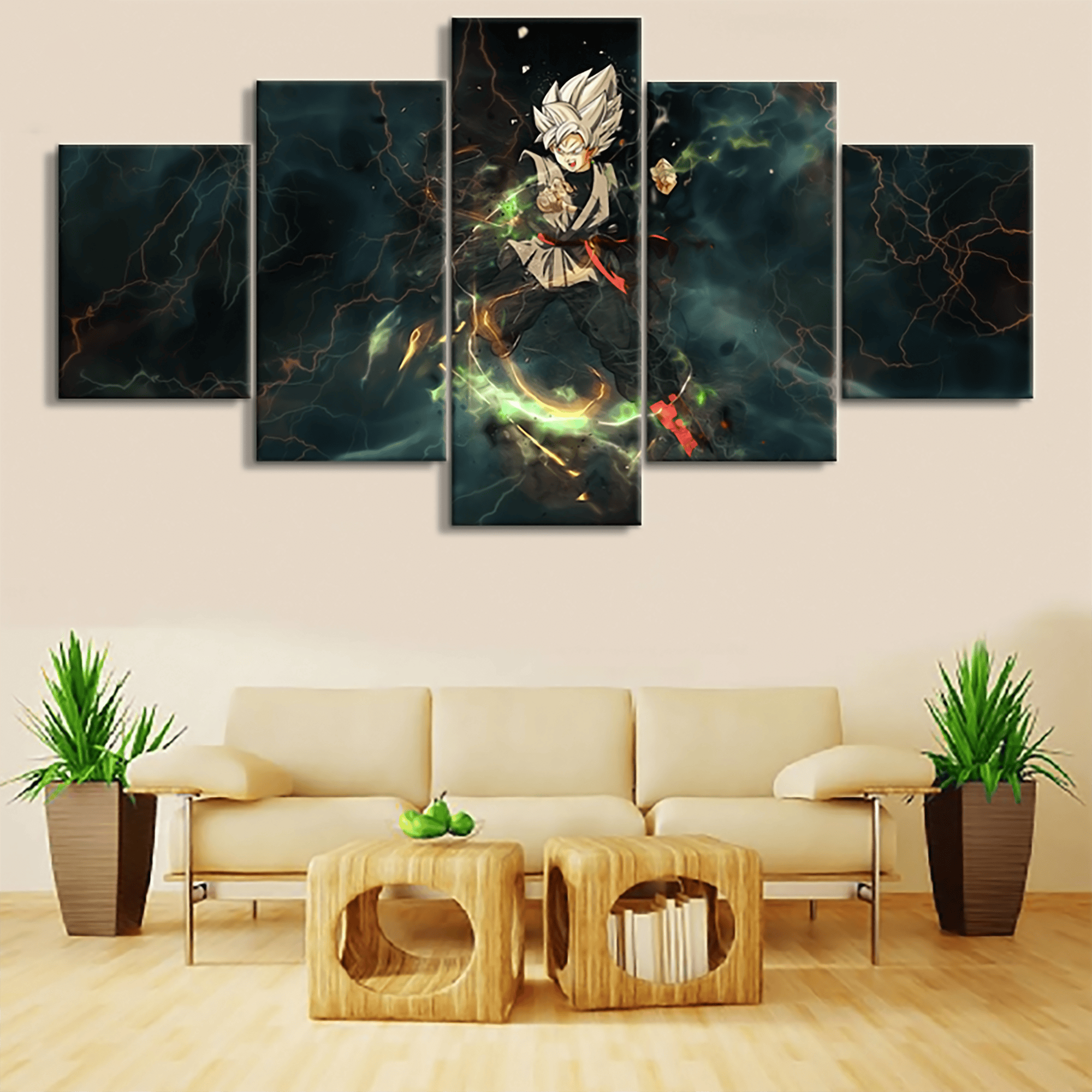 Dragon Ball - 5 Pieces Wall Art - Black Goku - Dragon Ball Poster - Dr ...