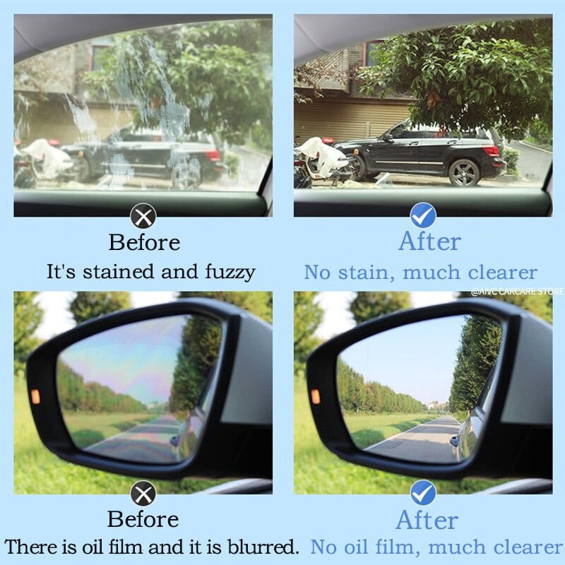  Car Glass Oil Film Removal Wipes, Car Window Glass Oil Film  Remover, Oil Film Remover for Car Window, Glass Clear Windshield Cleaner  Car Oil Film Remover : Automotive