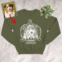 Pawarts | Woofing Into Halloween Dog Custom Sweatshirt [For Dog's Human]