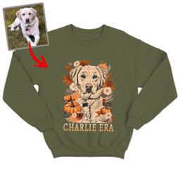 Pawarts | Fall-O-Ween Customized Dog Portrait Sweatshirt [For Dog's Human]