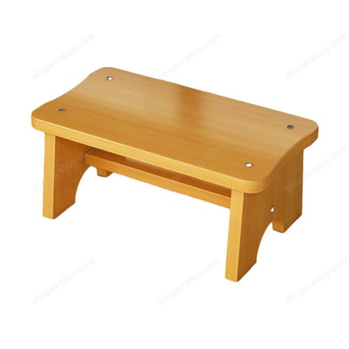 Bamboo Wood Made Foot Stool for Bedside Vintage Wood Step Stool Mini Get Up Anti Slip Bedroom Bathroom Kitchen For Adults Kids