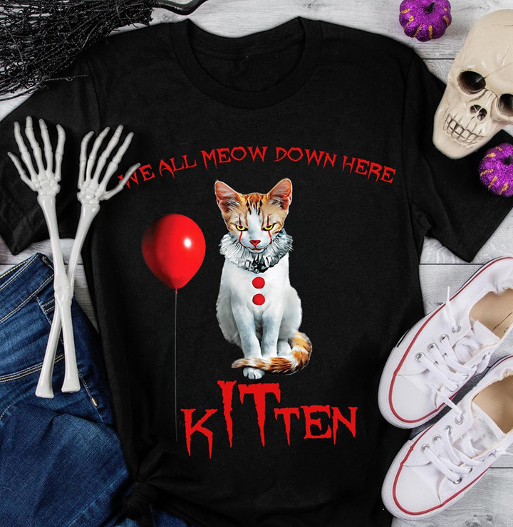 We All Meow Down Here Kitten Halloween Cat